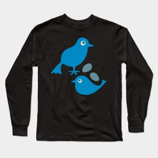 BLUE BIRD TOGETHERNESS With Eggs - UnBlink Studio by Jackie Tahara Long Sleeve T-Shirt